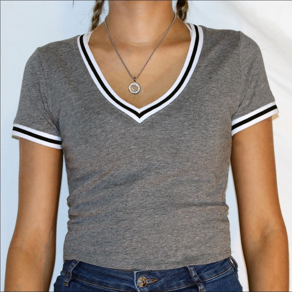Grey Bozzolo Crop Top